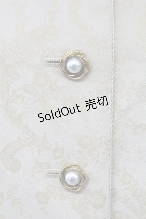 画像4: INGEBORG / 型押し風小花総柄ジャケット  ベージュ T-25-11-15-034-LO-JA-SA-ZI (4)