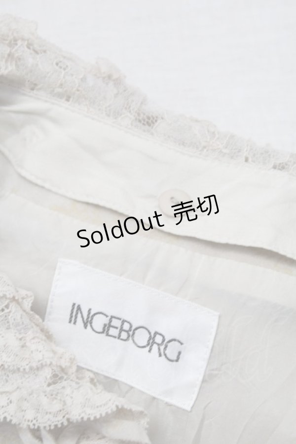 画像5: INGEBORG / 型押し風小花総柄ジャケット  ベージュ T-25-11-15-034-LO-JA-SA-ZI (5)