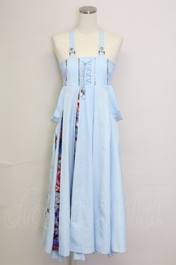 画像1: Ozz oneste / 紅葉風靡袴スカート  サックス T-25-11-15-037-OO-SK-SA-ZI (1)