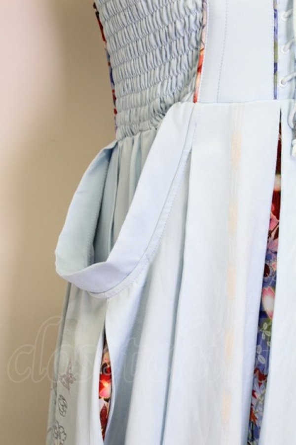 画像5: Ozz oneste / 紅葉風靡袴スカート  サックス T-25-11-15-037-OO-SK-SA-ZI (5)