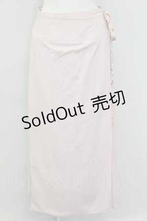 画像: INGEBORG / 裏地手書きお花総柄巻きスカート  ピンク T-25-11-15-042-LO-SK-SA-ZT