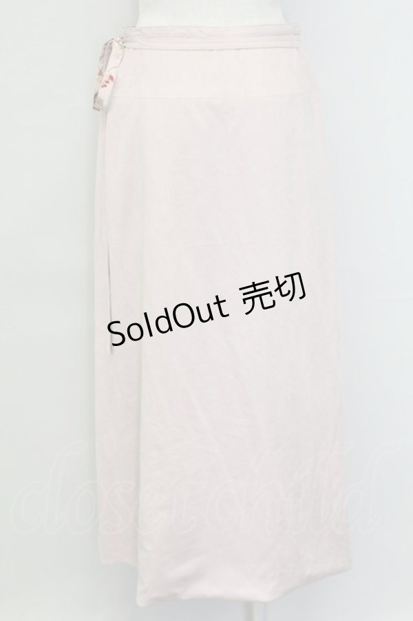 画像2: INGEBORG / 裏地手書きお花総柄巻きスカート  ピンク T-25-11-15-042-LO-SK-SA-ZI (2)