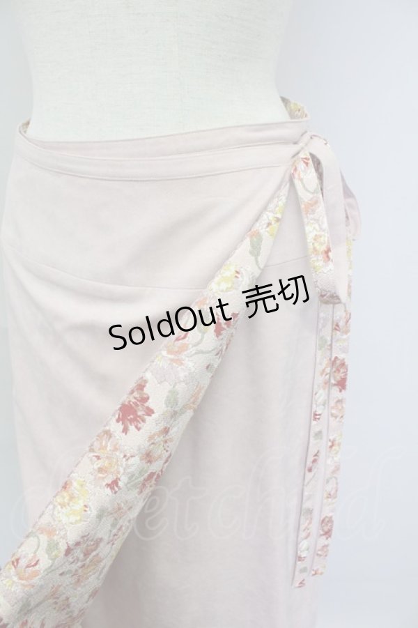 画像3: INGEBORG / 裏地手書きお花総柄巻きスカート  ピンク T-25-11-15-042-LO-SK-SA-ZI (3)