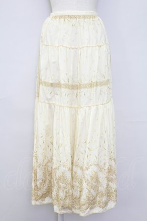 画像: PINK HOUSE / 鈴蘭柄スカート  ベージュ T-25-11-15-045-LO-SK-SA-ZT