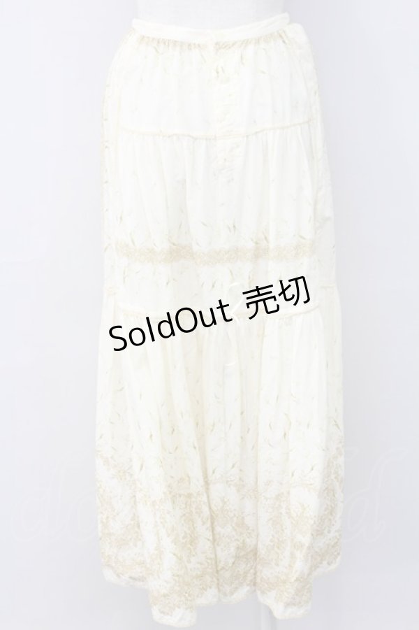 画像2: PINK HOUSE / 鈴蘭柄スカート  ベージュ T-25-11-15-045-LO-SK-SA-ZI (2)