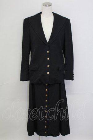 画像: PINK HOUSE / 4つボタンジャケット&スカートセットアップ  黒 T-25-11-15-049-LO-OP-SA-ZT