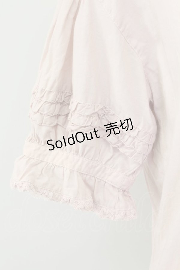 画像3: PINK HOUSE / リボン&ピンタック半袖ブラウス  ピンク T-25-11-15-007-LO-BL-SA-ZT240 (3)