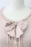 画像4: PINK HOUSE / リボン&ピンタック半袖ブラウス  ピンク T-25-11-15-007-LO-BL-SA-ZT1227K (4)