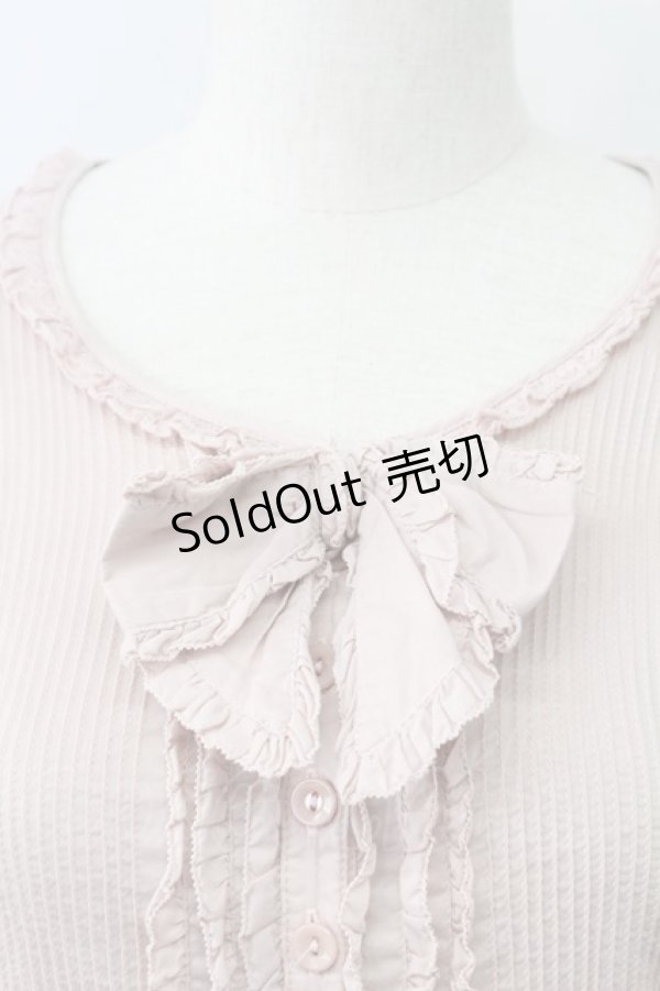 画像4: PINK HOUSE / リボン&ピンタック半袖ブラウス  ピンク T-25-11-15-007-LO-BL-SA-ZT240 (4)