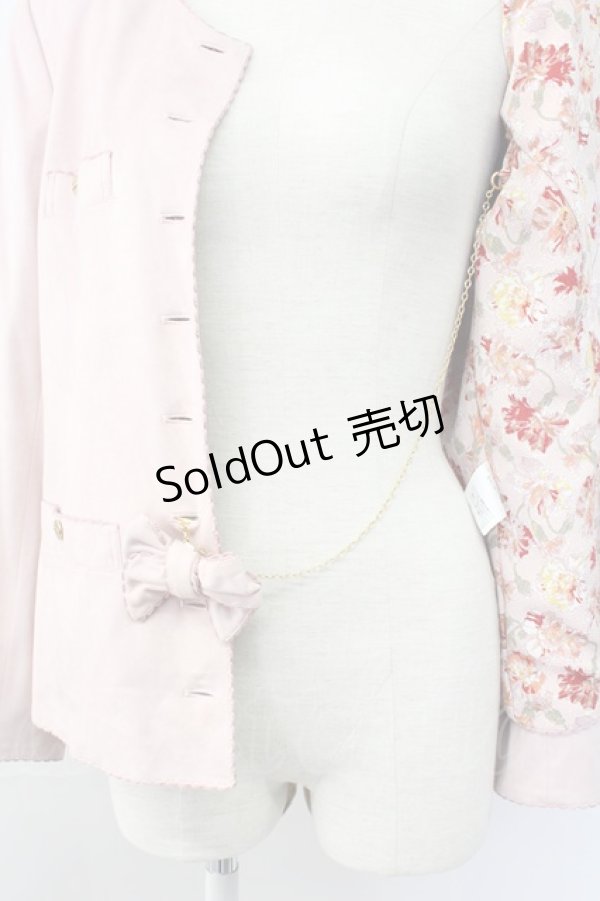 画像4: INGEBORG / 裏地手書きお花総柄ジャケット  ピンク T-25-11-15-009-LO-JA-SA-ZI (4)