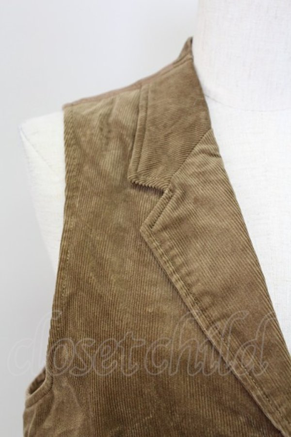 画像3: PINK HOUSE / コーデュロイベスト  ブラウン T-25-11-15-011-LO-TO-SA-ZI (3)