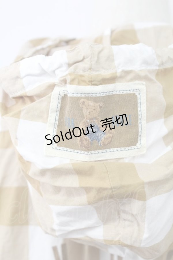 画像3: PINK HOUSE / ギンガムチェックフードシャツ L ブラウンＸ白 T-25-11-15-012-LO-BL-SA-ZI (3)