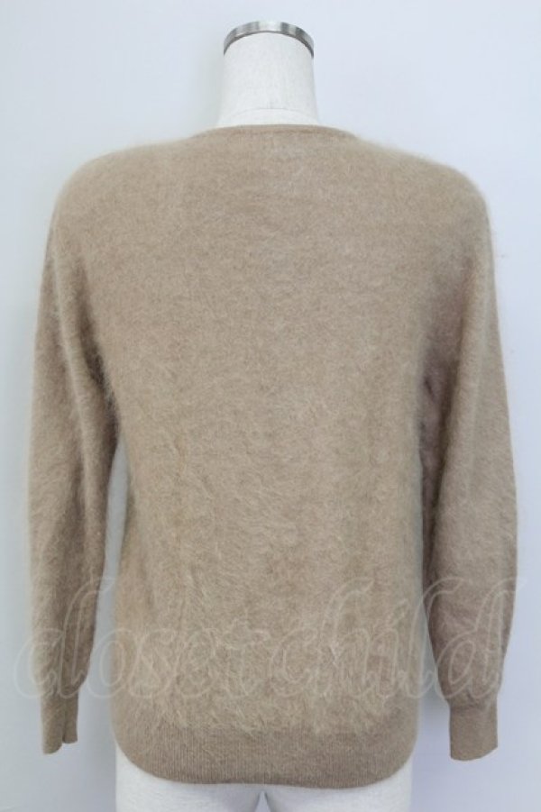 画像2: PINK HOUSE / パール&リボンデザインニットカーディガン  ブラウン T-25-11-15-017-LO-TO-SA-ZI (2)