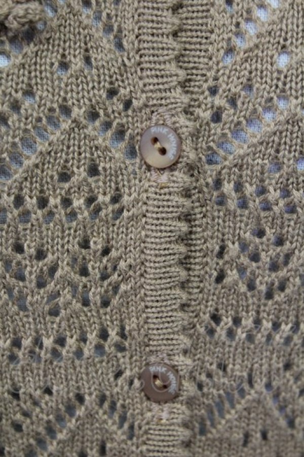 画像4: PINK HOUSE / カメリアモチーフニットカーディガン  ブラウン T-25-11-15-018-LO-TO-SA-ZI (4)