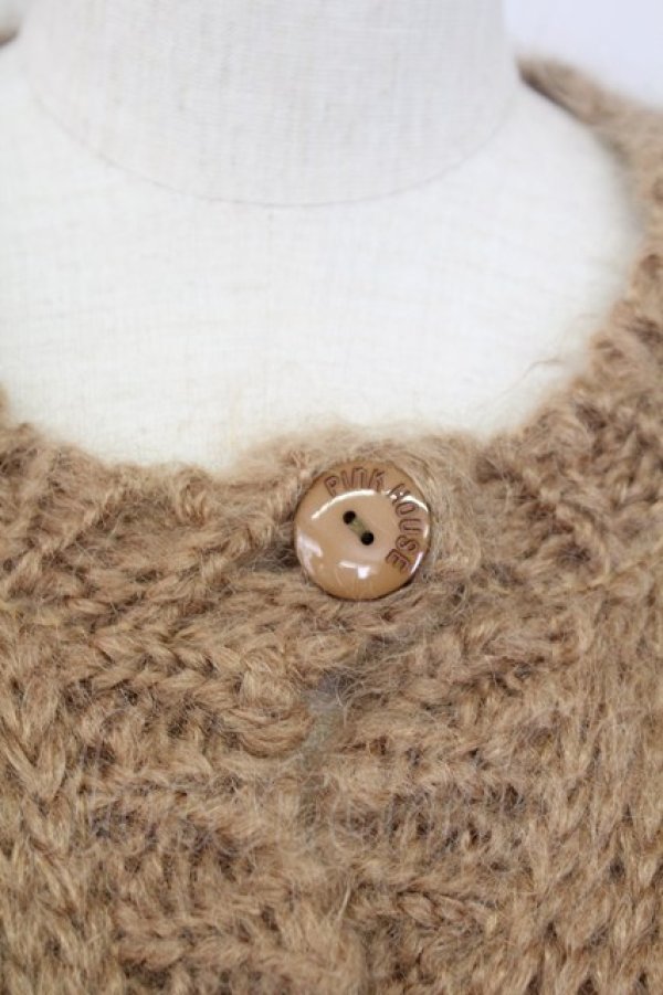 画像3: PINK HOUSE / ニットカーディガン  ブラウン T-25-11-15-019-LO-TO-SA-ZI (3)