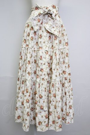 画像: PINK HOUSE / フラワーブーケ総柄スカート(サッシュベルト付き)  生成り T-25-11-20-004-LO-SK-AS-ZT