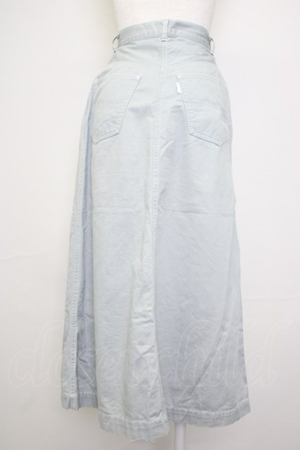 画像2: PINK HOUSE / ロゴptチノスカート M サックス T-25-11-20-033-LO-SK-SA-ZT438 (2)