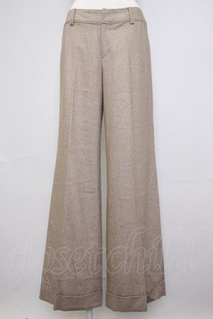 画像: INGEBORG / 裾折り返しパンツ L ブラウン T-25-11-20-034-LO-PA-SA-ZT438