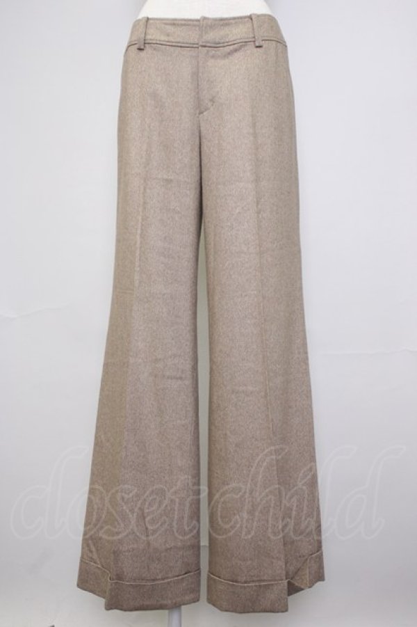 画像1: INGEBORG / 裾折り返しパンツ L ブラウン T-25-11-20-034-LO-PA-SA-ZT (1)