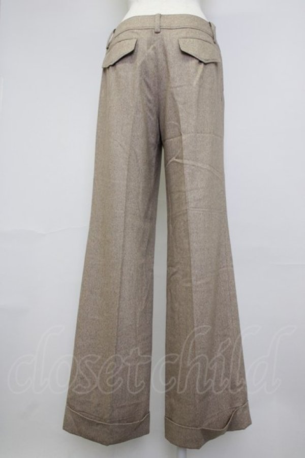 画像2: INGEBORG / 裾折り返しパンツ L ブラウン T-25-11-20-034-LO-PA-SA-ZT (2)