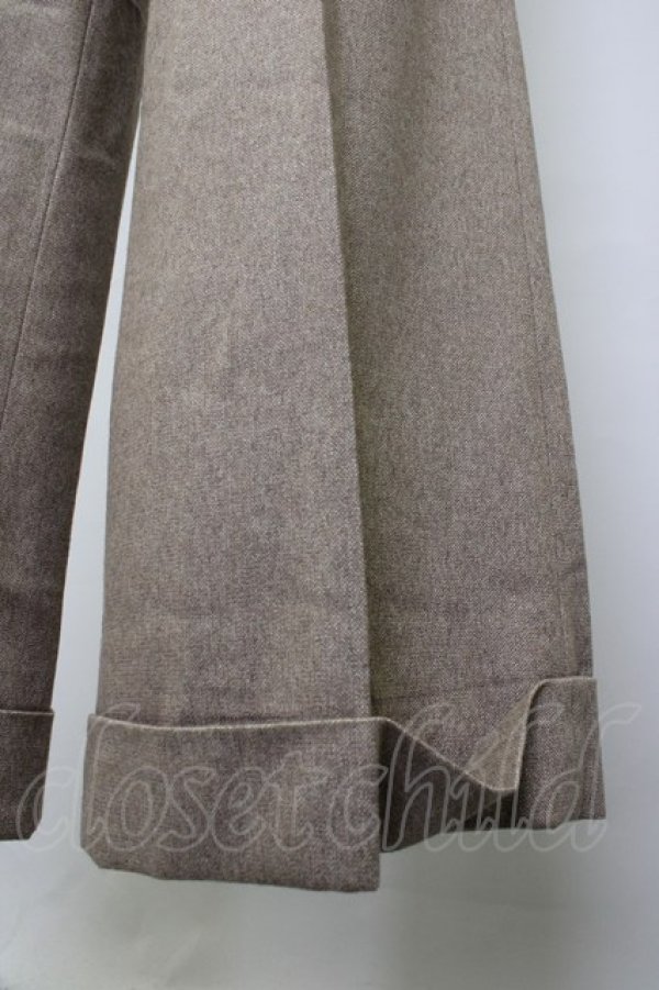 画像4: INGEBORG / 裾折り返しパンツ L ブラウン T-25-11-20-034-LO-PA-SA-ZT (4)