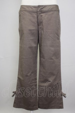 画像: INGEBORG / 裾リボンパンツ L ブラウン T-25-11-20-036-LO-PA-SA-ZT438