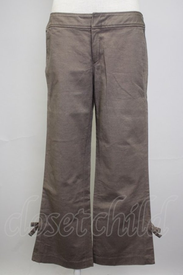 画像1: INGEBORG / 裾リボンパンツ L ブラウン T-25-11-20-036-LO-PA-SA-ZT (1)