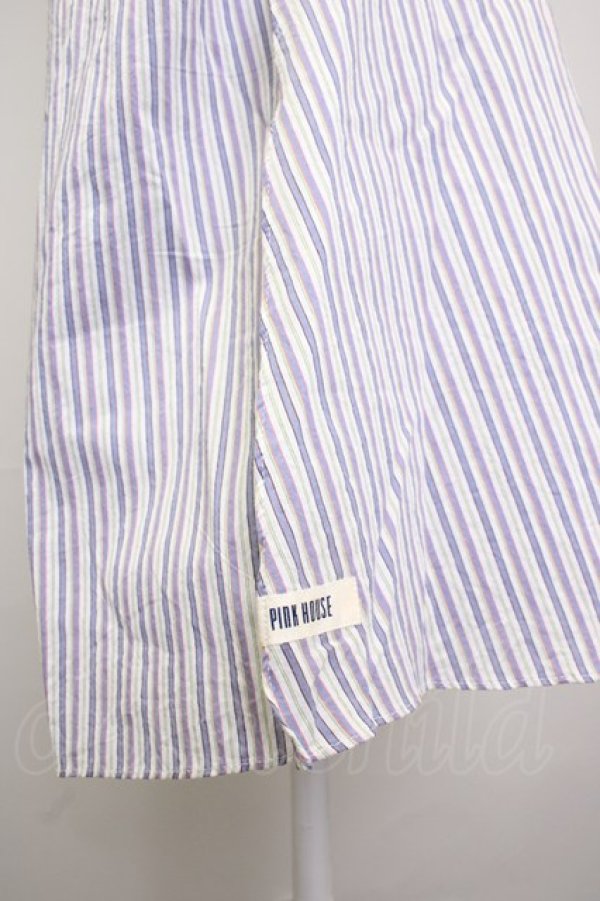 画像3: PINK HOUSE / ストライプ巻きスカート  ブルーストライプ T-25-11-20-006-LO-SK-SA-ZT417 (3)