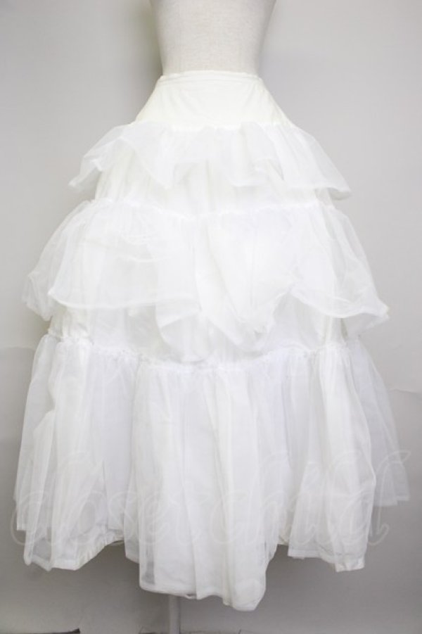 画像1: WONDERFUL WORLD / 別珍半袖ボリュームドレス&アンダースカートセット  ホワイト T-25-11-20-007-LO-OP-SA-ZT428 (1)