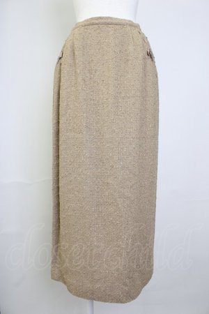 画像: INGEBORG / はしごリボンツイードロングスカート M ベージュ T-25-11-20-008-LO-SK-IG-ZT