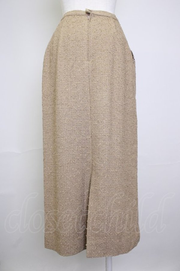 画像2: INGEBORG / はしごリボンツイードロングスカート M ベージュ T-25-11-20-008-LO-SK-IG-ZT417 (2)