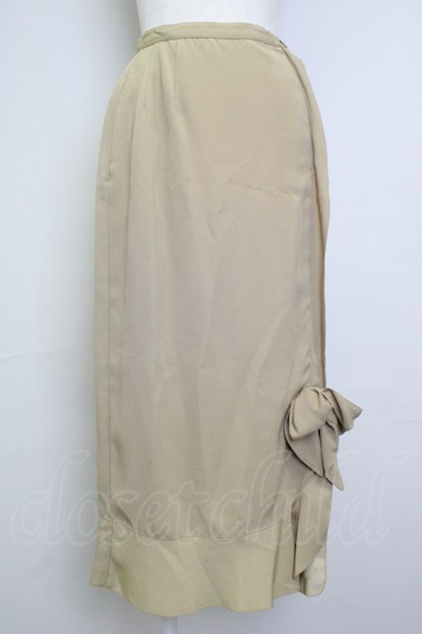 画像1: INGEBORG / 裾リボンスカート  ブラウン T-25-11-20-010-LO-SK-SA-ZT417 (1)