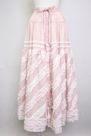 画像: PINK HOUSE / 配色フリルローンスカート  ピンク T-25-11-20-012-LO-SK-SA-ZT