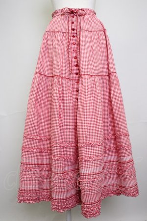 画像: PINK HOUSE / ギンガムチェックスカート  赤Ｘ白チェック T-25-11-20-015-LO-SK-SA-ZT