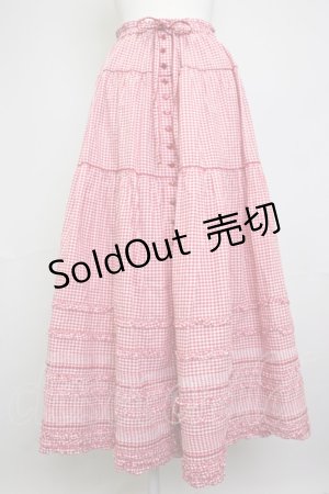 画像: PINK HOUSE / ギンガムチェックスカート  赤Ｘ白チェック T-25-11-20-015-LO-SK-SA-ZT419