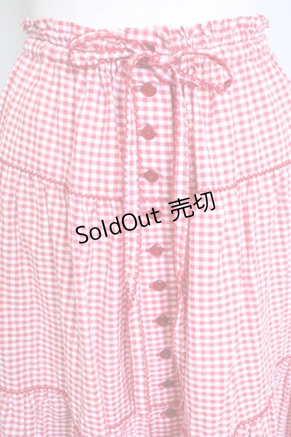 画像3: PINK HOUSE / ギンガムチェックスカート  赤Ｘ白チェック T-25-11-20-015-LO-SK-SA-ZT419 (3)