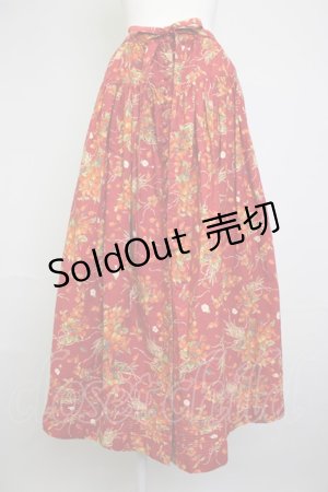 画像: PINK HOUSE / ベリーブーケ柄前開きスカート  レッド T-25-11-20-018-LO-SK-SA-ZT