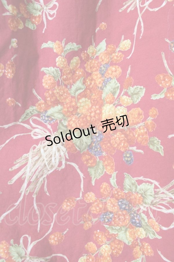 画像3: PINK HOUSE / ベリーブーケ柄前開きスカート  レッド T-25-11-20-018-LO-SK-SA-ZT (3)