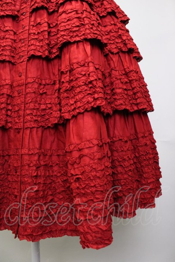 PINK HOUSE / ローンフリルスカート 赤 T-25-11-20-019-LO-SK-SA-ZT