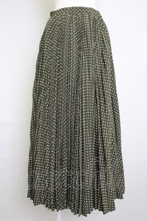 画像: INGEBORG / ドットプリーツスカート  カーキＸ白 T-25-11-20-021-LO-SK-SA-ZT
