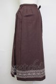 画像2: INGEBORG / 裾レース刺繍スカート M ボルドーＸ白 T-25-11-20-022-LO-SK-SA-ZT426 (2)