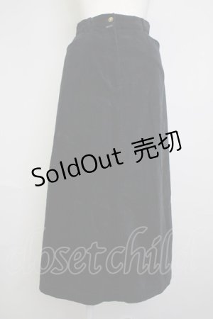 画像: 【SALE】INGEBORG / コーデュロイペンシルスカート M ブラック T-25-11-20-023-LO-SK-SA-ZT426