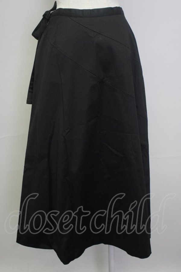 画像2: INGEBORG / 斜め切替スカート L ブラック T-25-11-20-025-LO-SK-SA-ZT426 (2)