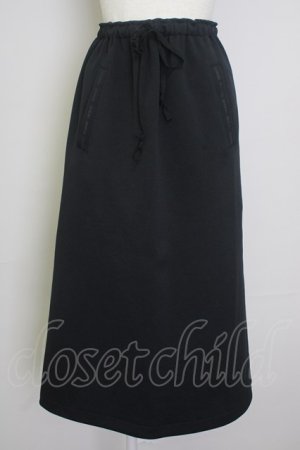 画像: INGEBORG / ジャージ風スカート  黒 T-25-11-20-026-LO-SK-SA-ZT