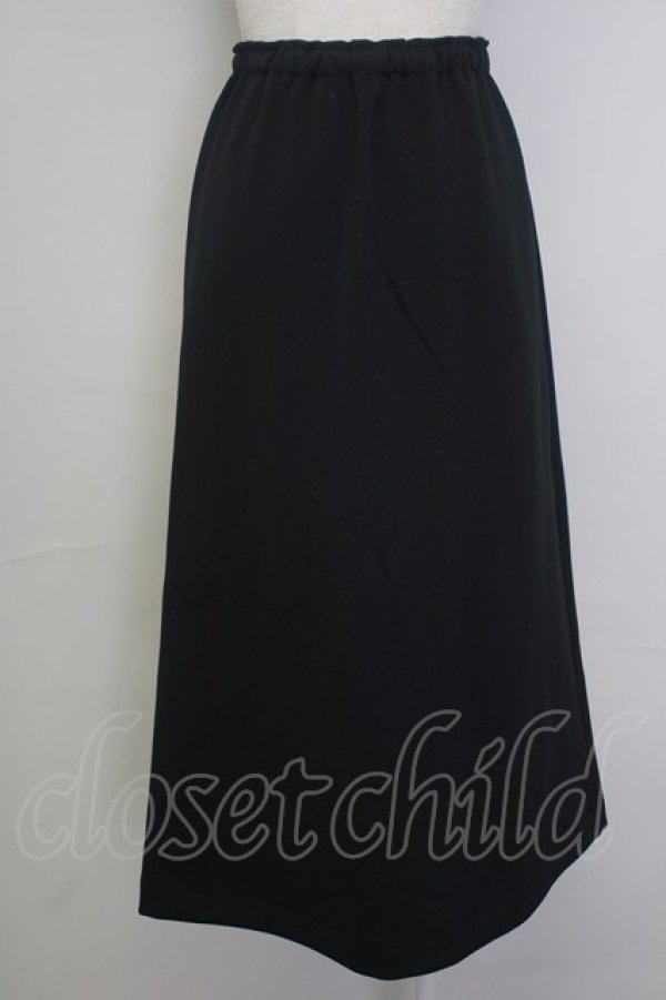 画像2: INGEBORG / ジャージ風スカート  黒 T-25-11-20-026-LO-SK-SA-ZT426 (2)