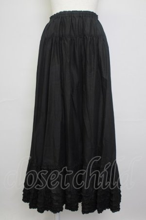 画像: PINK HOUSE / 裾ピコフリルスカート  黒 T-25-11-20-028-LO-SK-SA-ZT