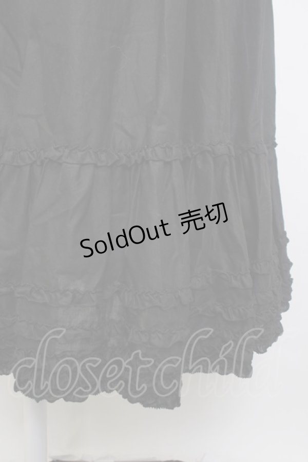 画像3: PINK HOUSE / 裾ピコフリルスカート  黒 T-25-11-20-028-LO-SK-SA-ZT426 (3)