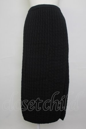 画像: INGEBORG / ニットタイトスカート  黒 T-25-11-20-029-LO-SK-HD-ZT