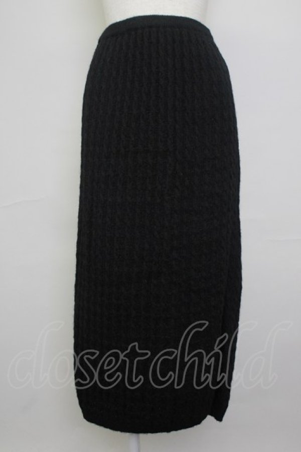 画像1: INGEBORG / ニットタイトスカート  黒 T-25-11-20-029-LO-SK-HD-ZT426 (1)