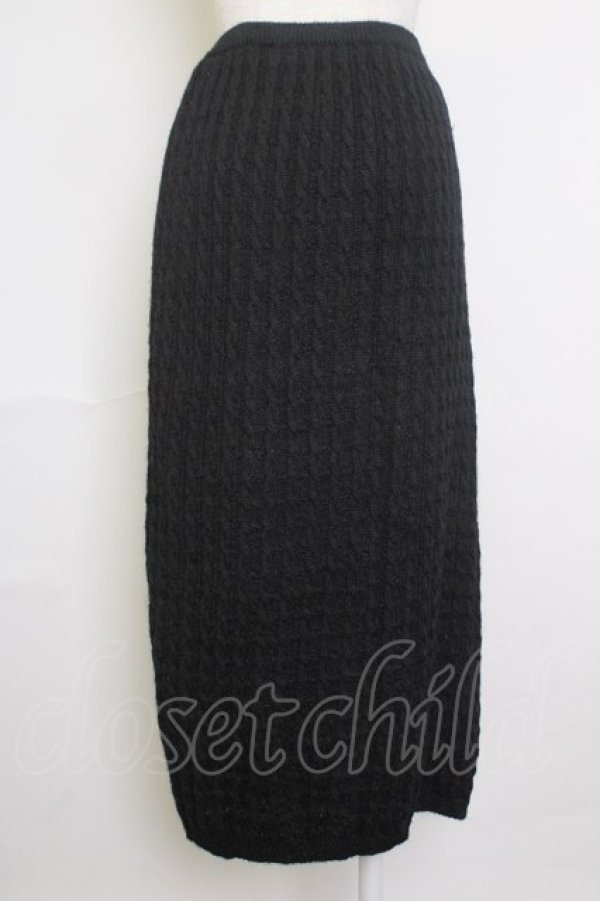 画像2: INGEBORG / ニットタイトスカート  黒 T-25-11-20-029-LO-SK-HD-ZT426 (2)
